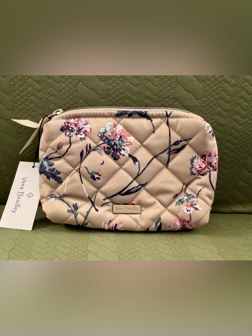 Vera Bradley Makeup Bag in Strawflowers NWT